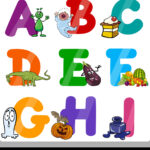 Alphabet Letters For Kids   Fun Learning Vector Image Regarding Alphabet Letters With Pictures