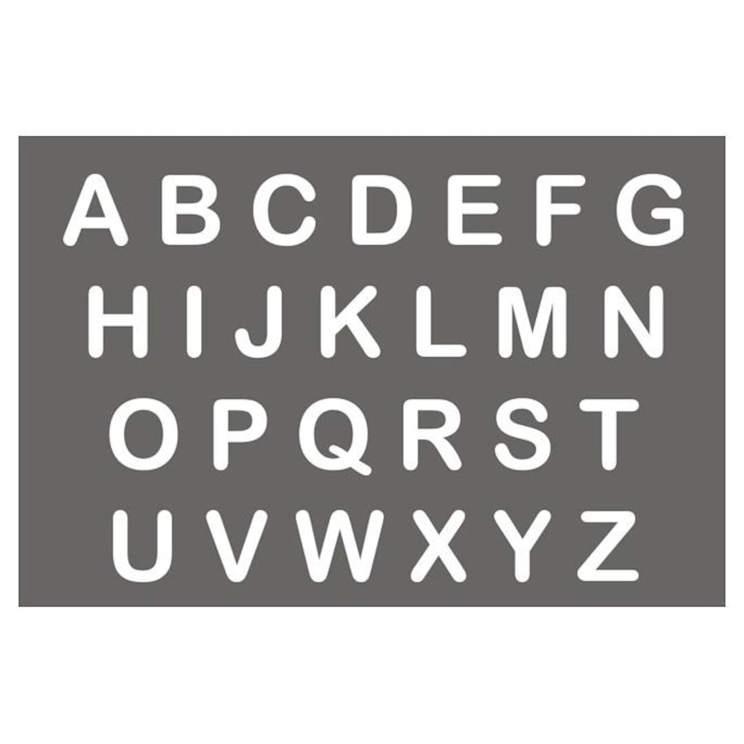 Alphabet Stencil - Alphabet Uppercase Letters - Alphabet Letters - Letters For Painting - Painting Letters - A-Z - Reusable 003 - 8 Sizes - Etsy.de for Stencil Letters