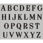 Alphabet Stencil   Western Letters   Alphabet For Painting   Letter  Stencils   Upper Case Alphabet   Painting   Reusable 024Ok   7 Sizes Throughout Stencil Letters