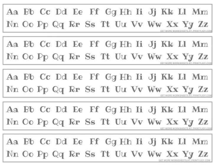 Free Printable Alphabet Letter Strips