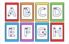 Alphabet Tracing Cards – Free Printable – Happy Toddler Playtime inside Printable Pictures With Alphabet Names