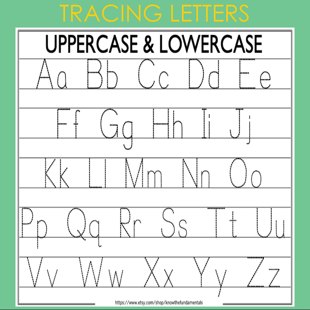Alphabet Tracing Printable Worksheet | Capital Small Letters in Alphabet Tracking Sheet Printable