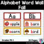 Alphabet Word Wall   Fall Theme   A Z Word Wall   Classful Regarding Alphabet Word Wall