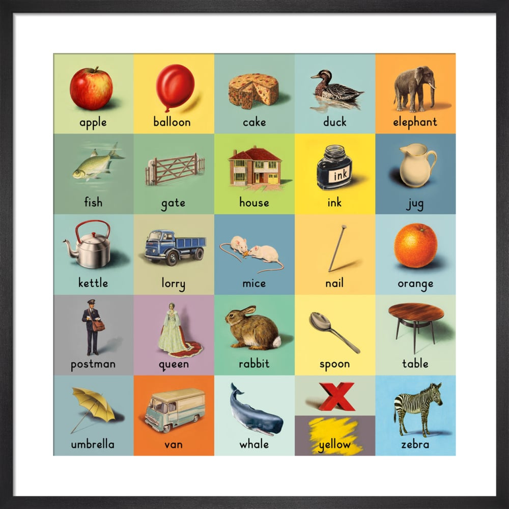 Alphabet (Words) Art Printladybird Books | King &amp;amp; Mcgaw inside Alphabet Words