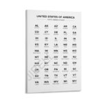 Amazon: Us State Abbreviation Chart In Alphabetical Order Pertaining To Printable List Of State Abbreviations In Alphabetical Order