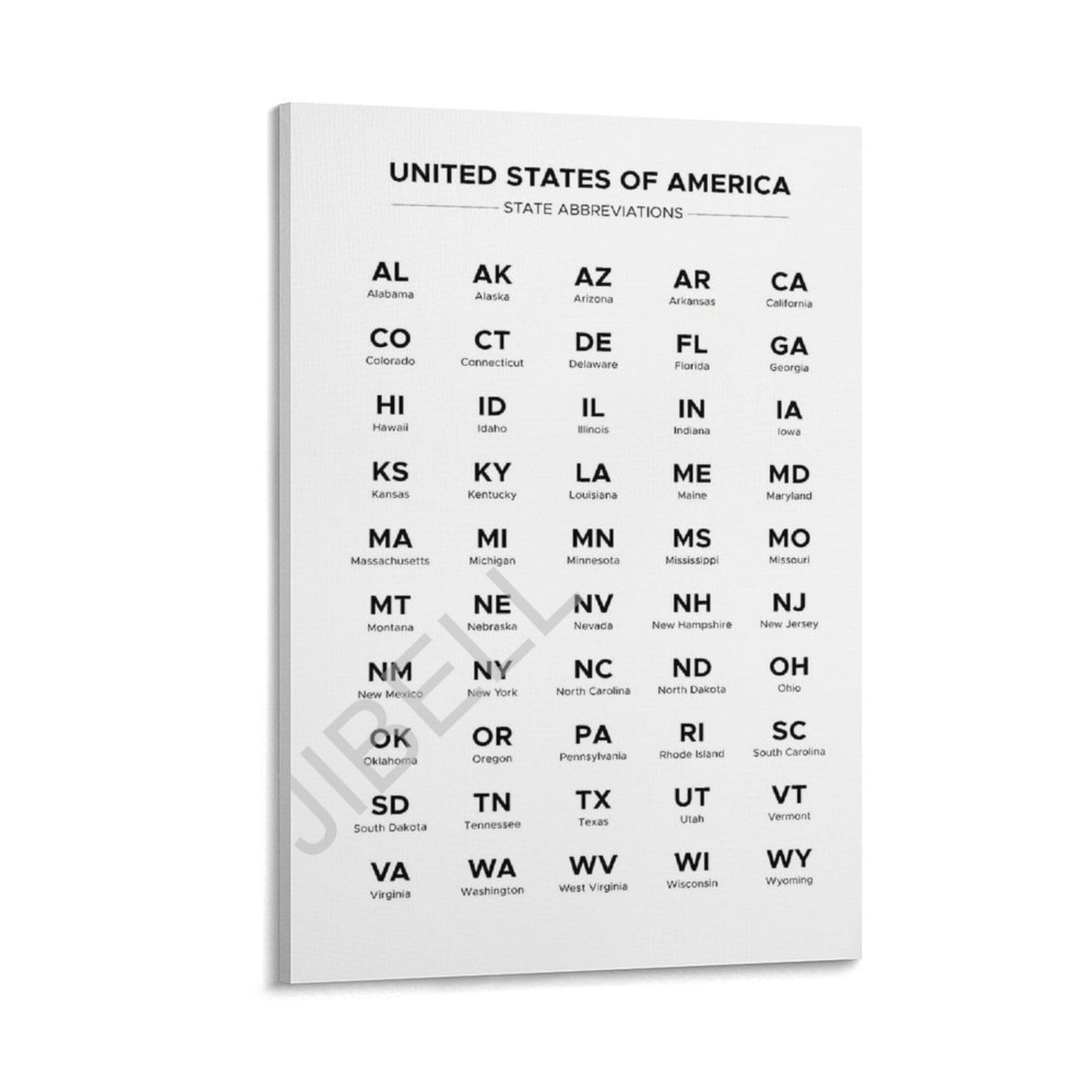 Amazon: Us State Abbreviation Chart In Alphabetical Order pertaining to Printable List Of State Abbreviations In Alphabetical Order