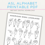Asl Alphabet Sheet | American Sign Language Chart | Asl Hand Signs Pertaining To Sign Language Alphabet Chart