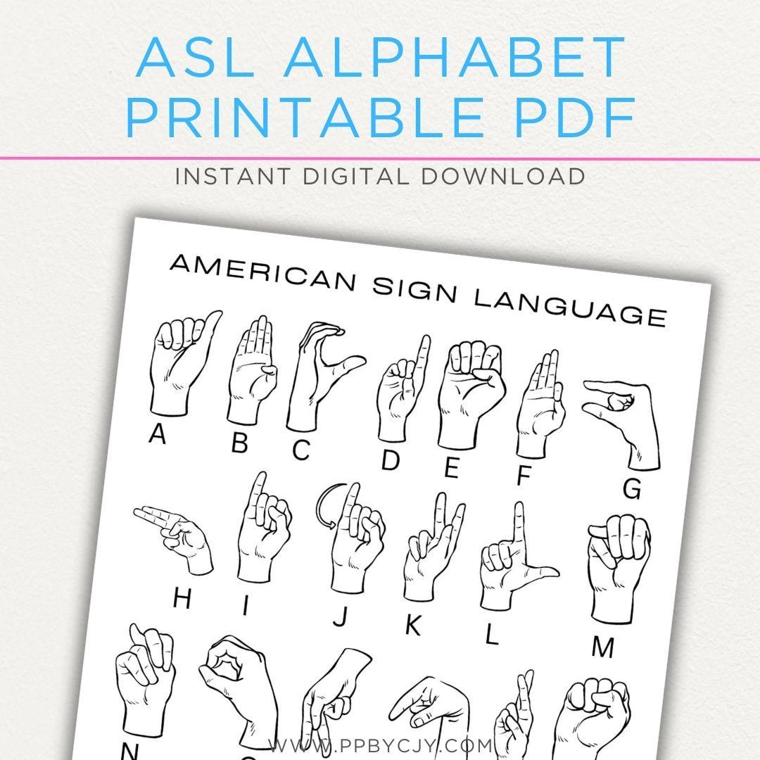 Asl Alphabet Sheet | American Sign Language Chart | Asl Hand Signs pertaining to Sign Language Alphabet Chart