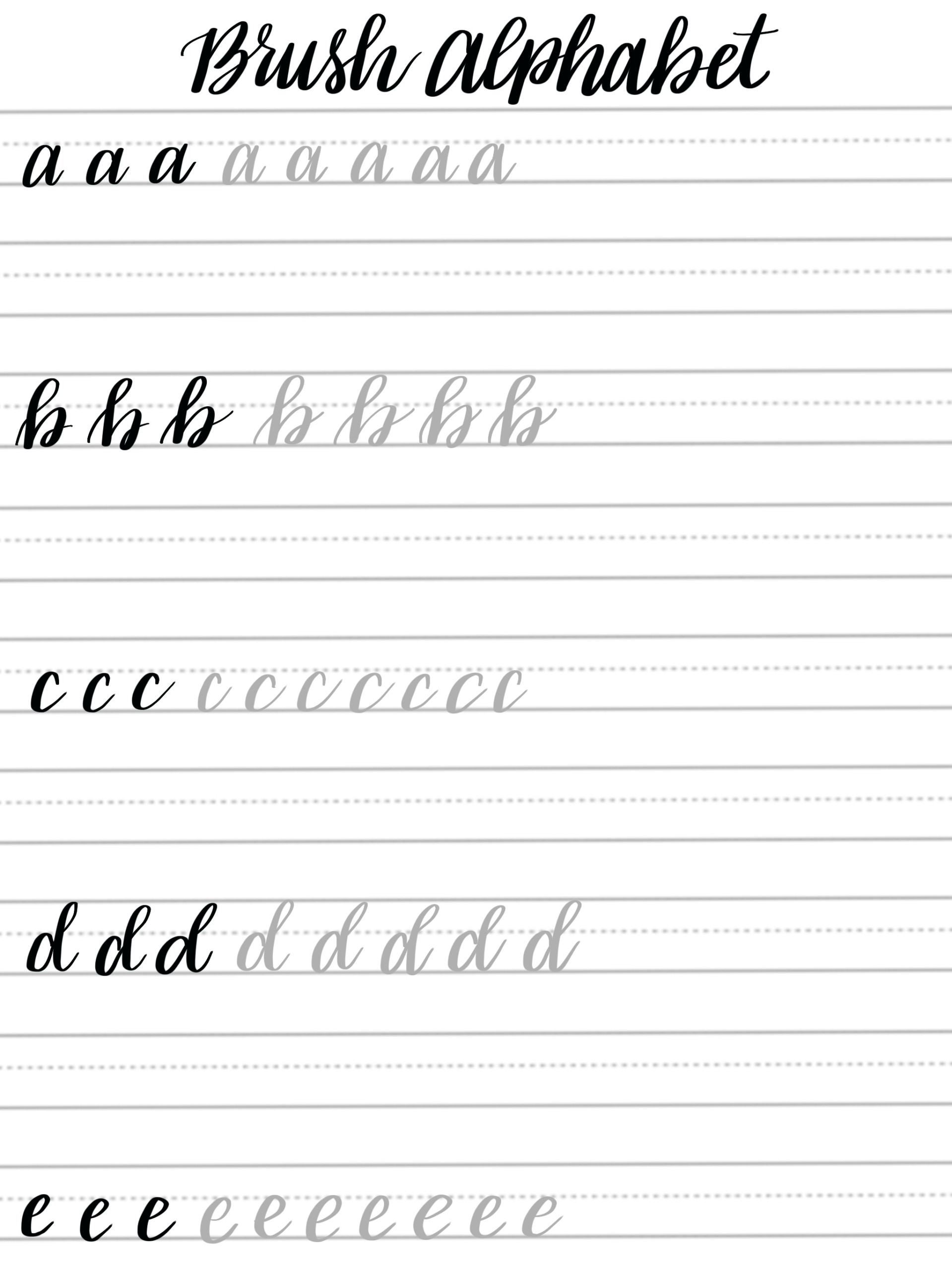 Basic Calligraphy Practice Sheets 2025 | Ciclica.eu regarding Free Calligraphy Alphabet Practice Sheets