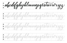Beginner Printable Calligraphy Practice Sheets – Printable Party with regard to Free Calligraphy Alphabet Printable Sheets