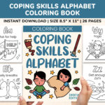 Bewältigungsfähigkeiten Alphabet Malseiten Buch Kinder Teenager With Regard To Alphabet Coping Skills Coloring