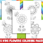 Blooming Beauty: Kids Flowers Coloring Pages For Spring And Summer Within Flowers From A Z For Kids