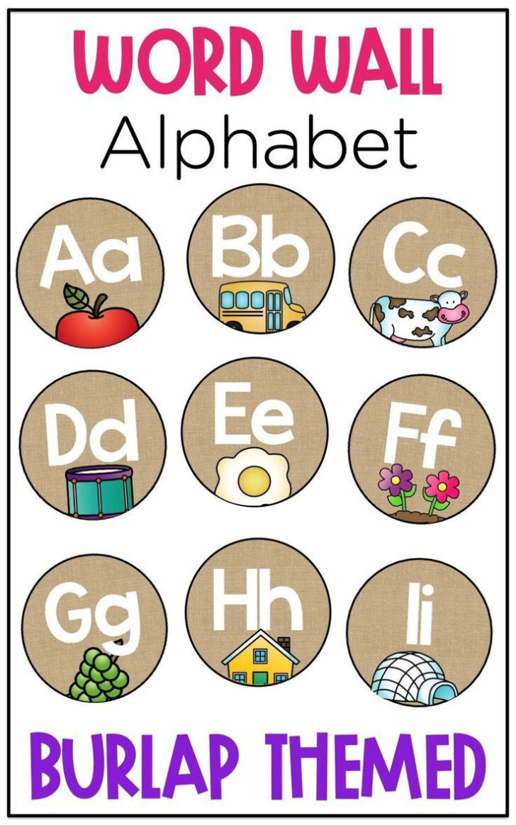 Free Printable Word Wall Alphabet