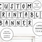 Buy Printable Pdf Banner, Printable Alphabet Letter Banner Regarding Printable Banner Alphabet Letters