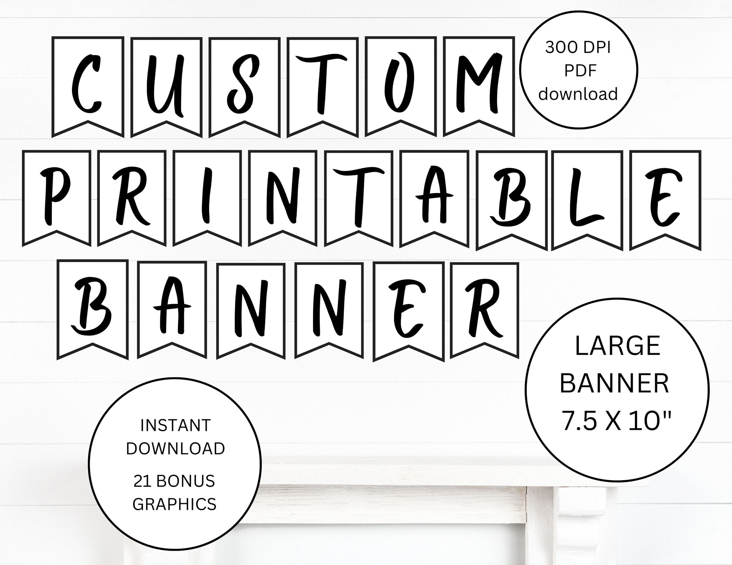 Buy Printable Pdf Banner, Printable Alphabet Letter Banner regarding Printable Banner Alphabet Letters