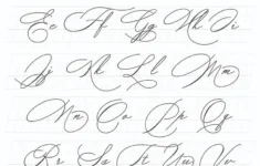 Calligraphy Alphabet Examples + Free Worksheets inside Calligraphy Alphabet A To Z