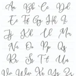 Calligraphy Alphabet Examples + Free Worksheets Regarding Free Printable Calligraphy Alphabet Chart