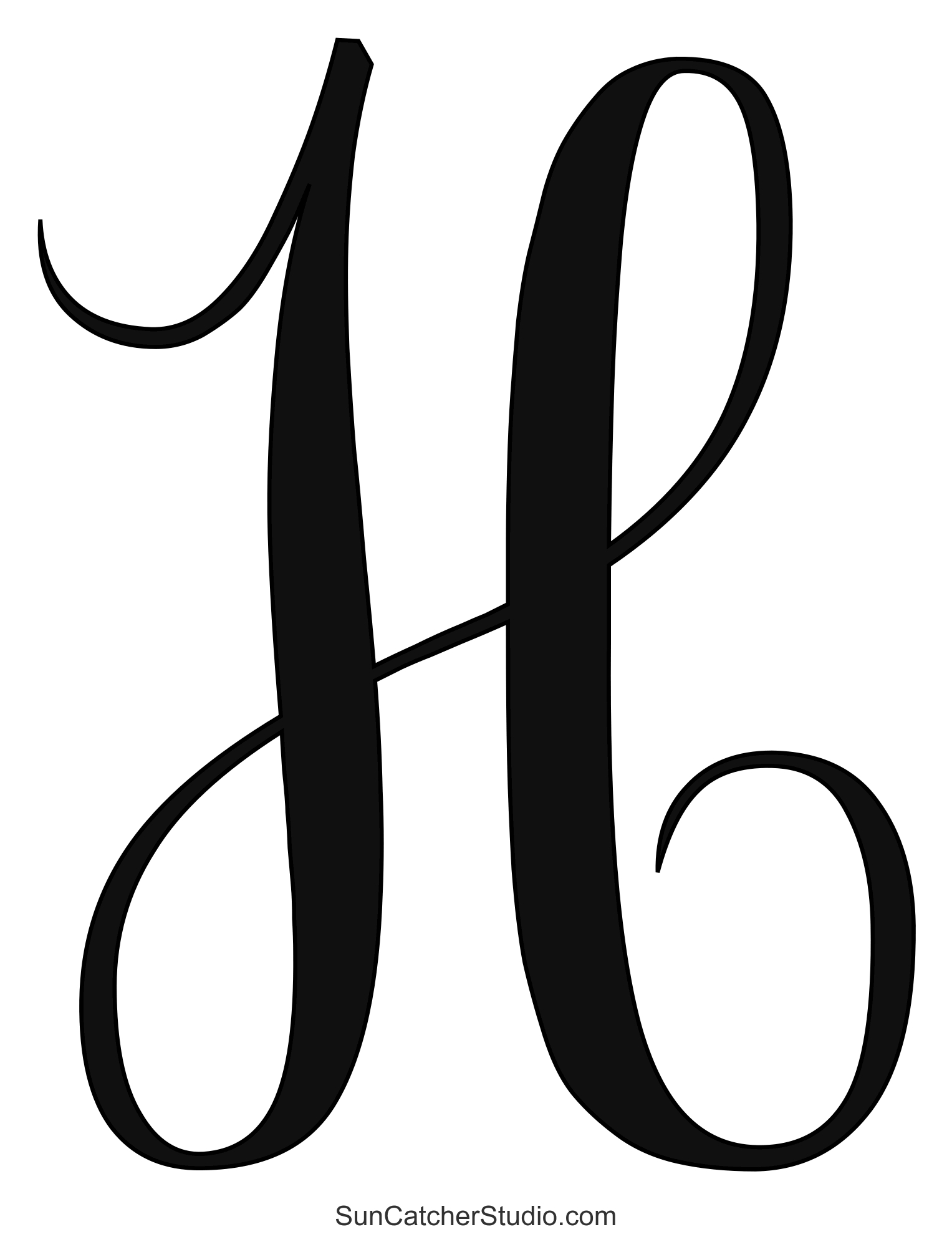 Calligraphy Alphabet Letters (Printable Monogram Font) – Free intended for Free Printable Calligraphy Letters