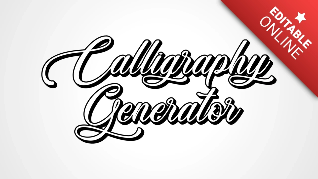 Calligraphy Font Generator | Text Effect in Calligraphy Letters Generator