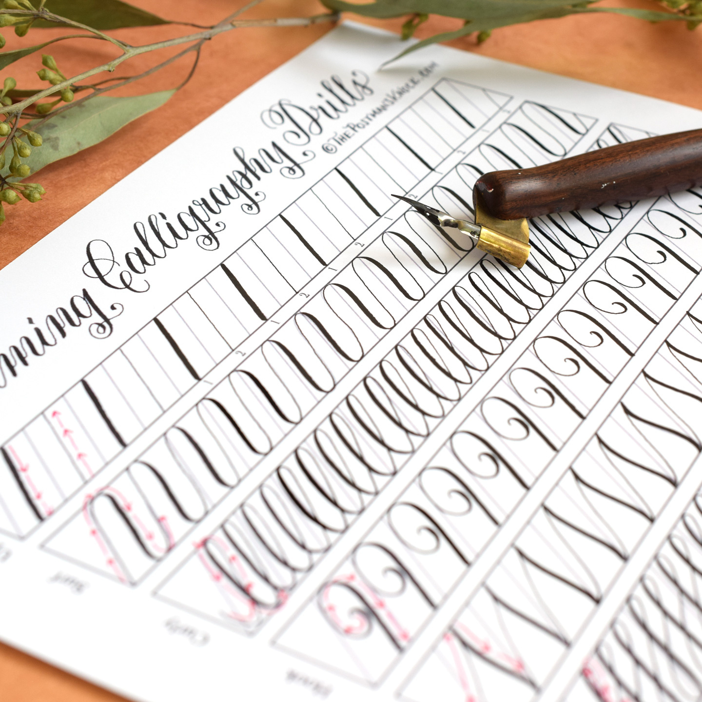 Celebrating Six Years Of The &amp;quot;11 Calming Calligraphy Drills pertaining to Calligraphy Practice Sheets