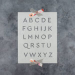 Cera Letter Stencil Set   Reusable Alphabet Stencils In 1" Or 2 Regarding Letter Stencils