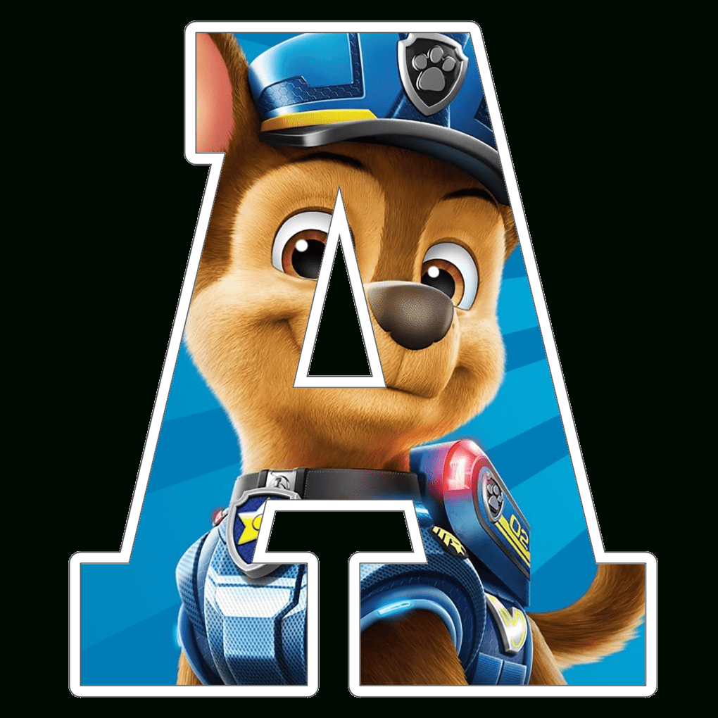 Chase Alphabet Letters Png for Paw Patrol Alphabet Letters