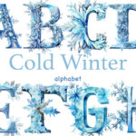 Cold Winter Alphabet Clipart | Invitation Wedding Alphabet With Printable Winter Alphabet Letters