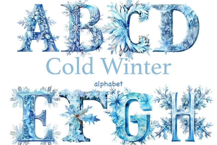 Printable Winter Alphabet Letters