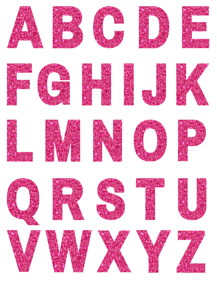 Glitter Alphabet Letters Printable