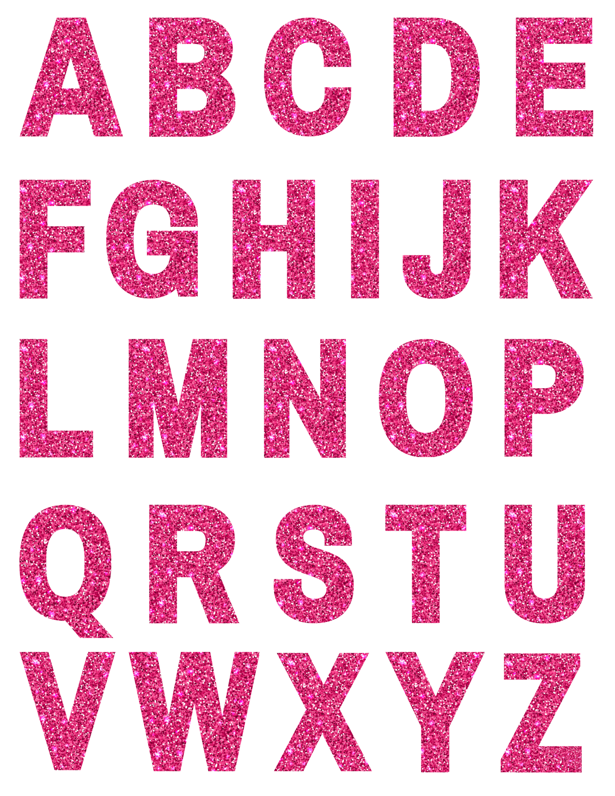 Colorful Glitter Letters - Printables And Inspirations in Glitter Alphabet Letters Printable