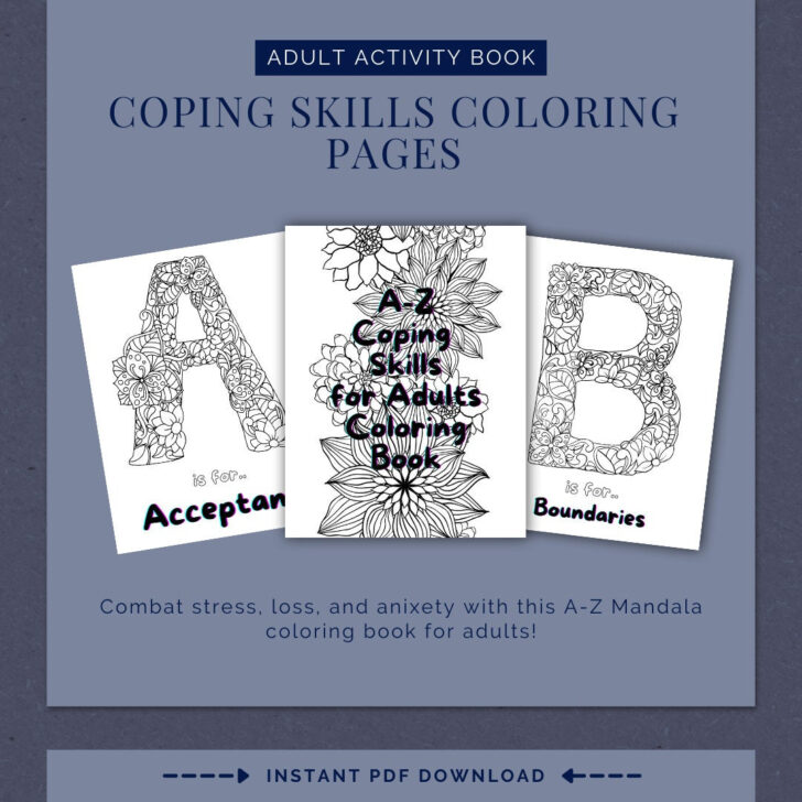 Alphabet Coping Skills Coloring