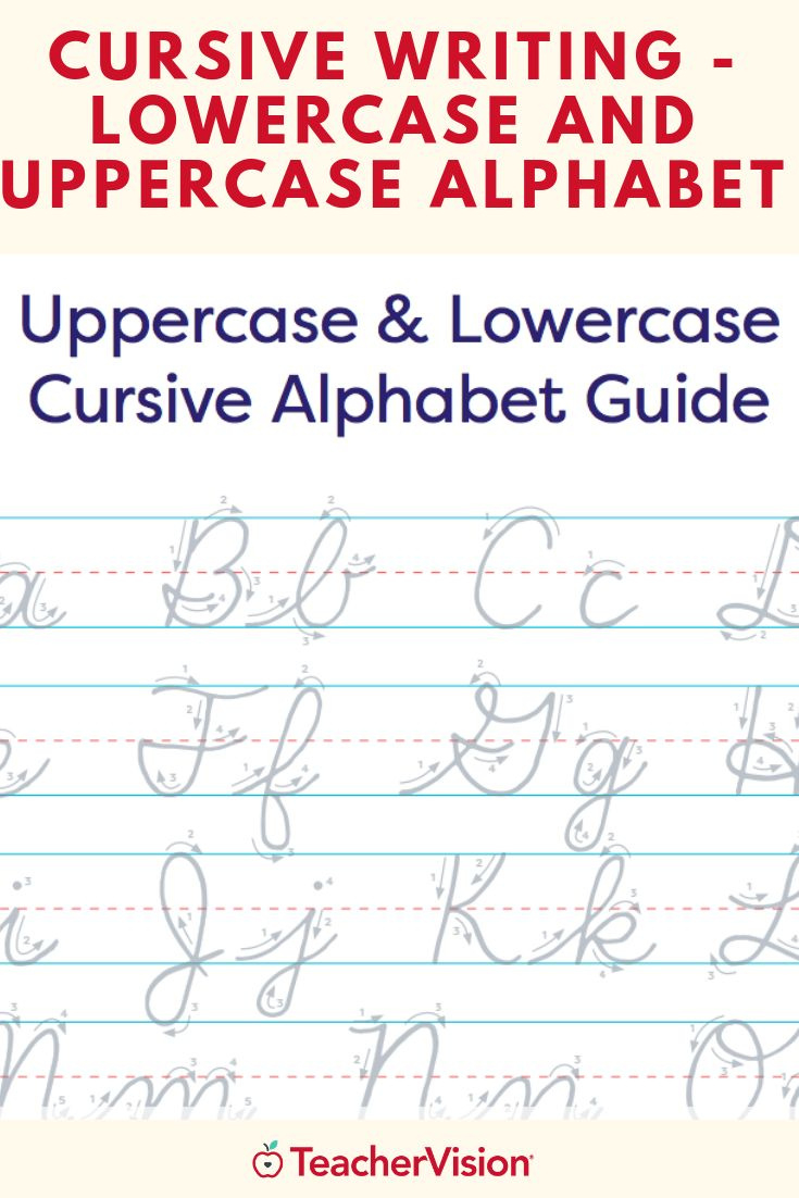 Cursive Alphabet Uppercase And Lowercase | Teachervision throughout Upper And Lower Cursive Handwriting