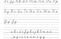 Cursive Chart [Printable Cursive Alphabet Chart – Two Sizes] with regard to Printable Cursive Alphabet Letters