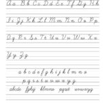 Cursive Chart [Printable Cursive Alphabet Chart   Two Sizes] Within Cursive Alphabet Chart Printable