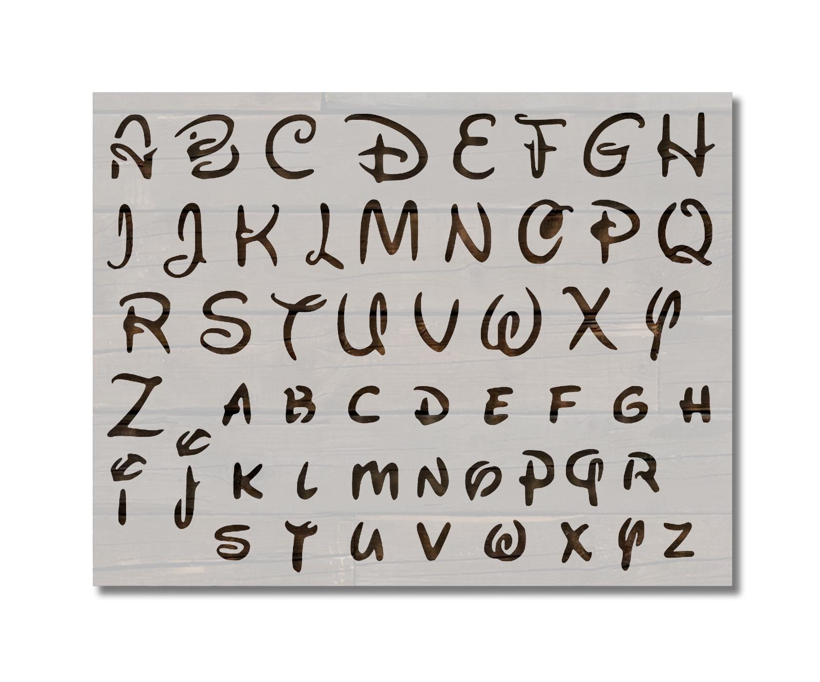 Disney Alphabet Letters 1.2&amp;quot; Font Custom Stencil Multiple Sizes within Disney Alphabet