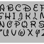 Disney Alphabet Letters 1.4" Font 11" X 8.5" Custom Stencil Fast Inside Disney Alphabet Letters
