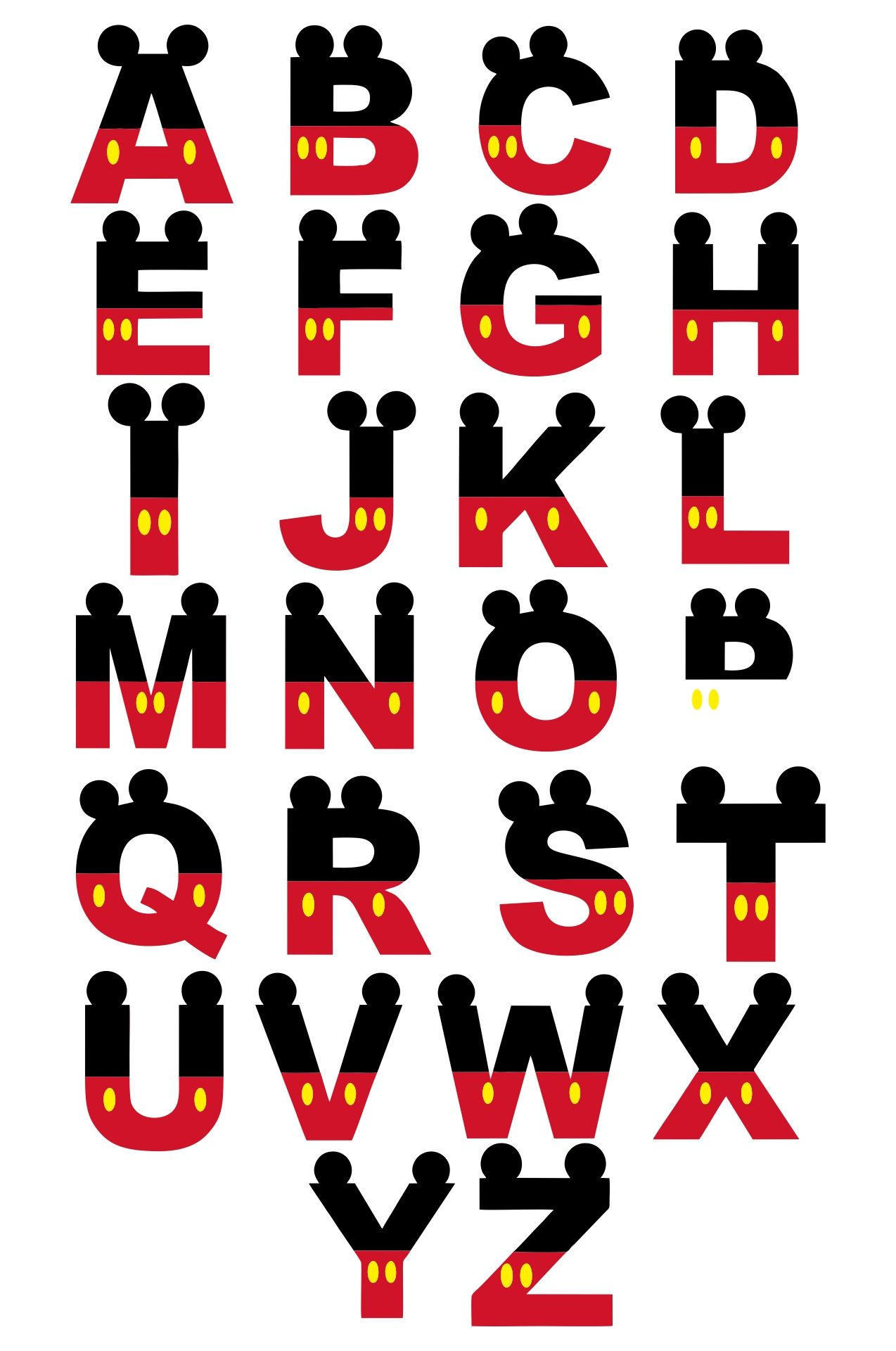Disney Letters - 10 Free Pdf Printables | Printablee within Free Printable Disney Alphabet Letters