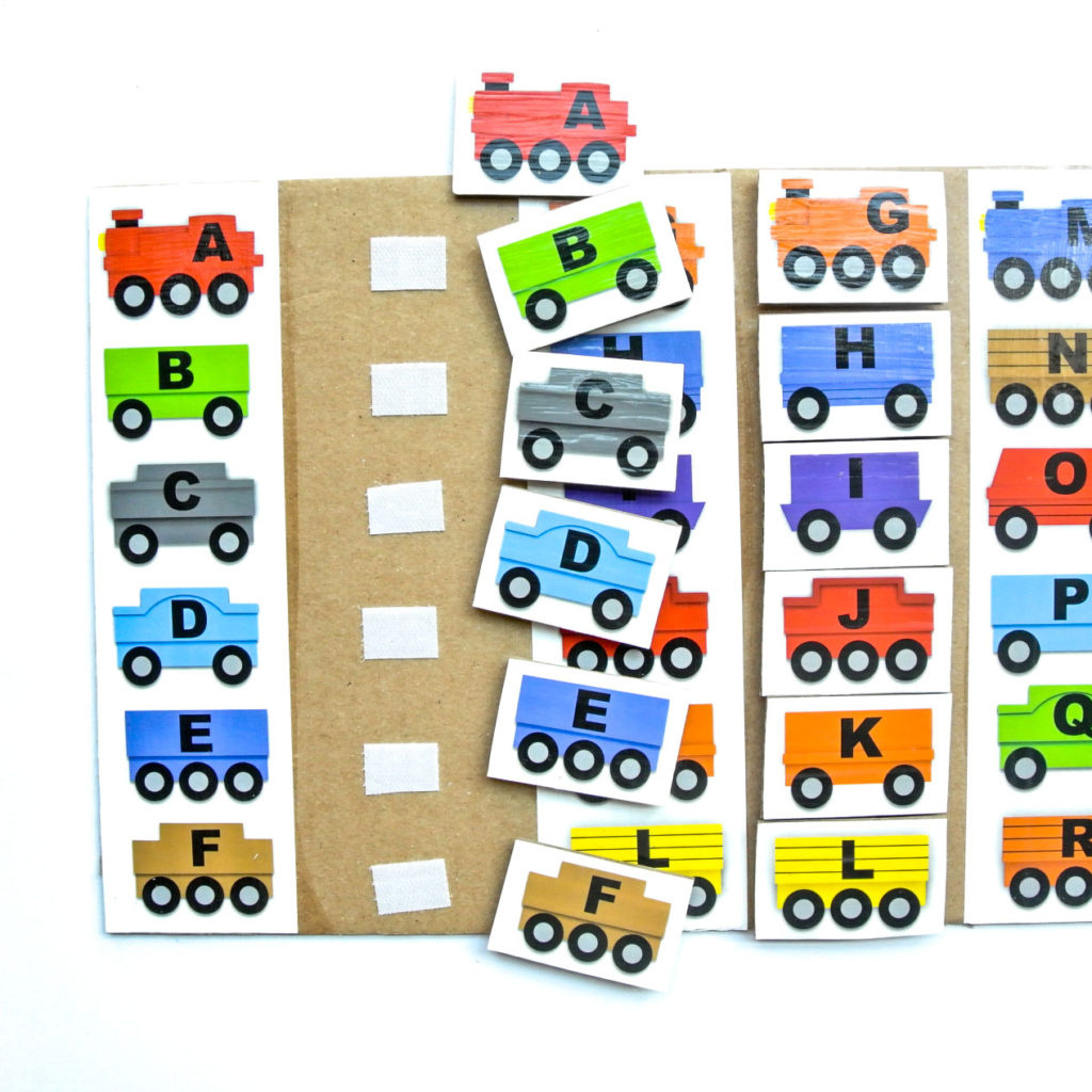 Diy Cardboard Alphabet Train – Letter Matching Toddler Activity inside Alphabet Letter Train To Print