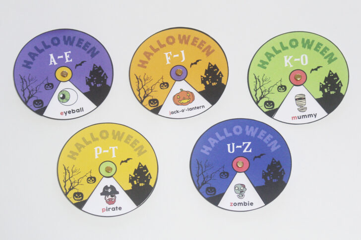 Printable Alphabet Spinners Free
