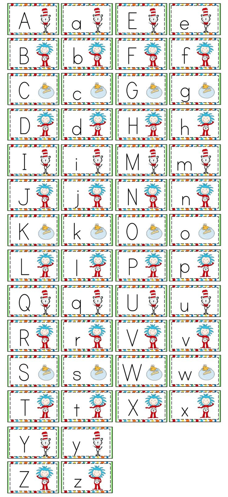 Dr. Seuss Alphabet - 10 Free Pdf Printables | Printablee regarding Dr Seuss Alphabet Letters Printable