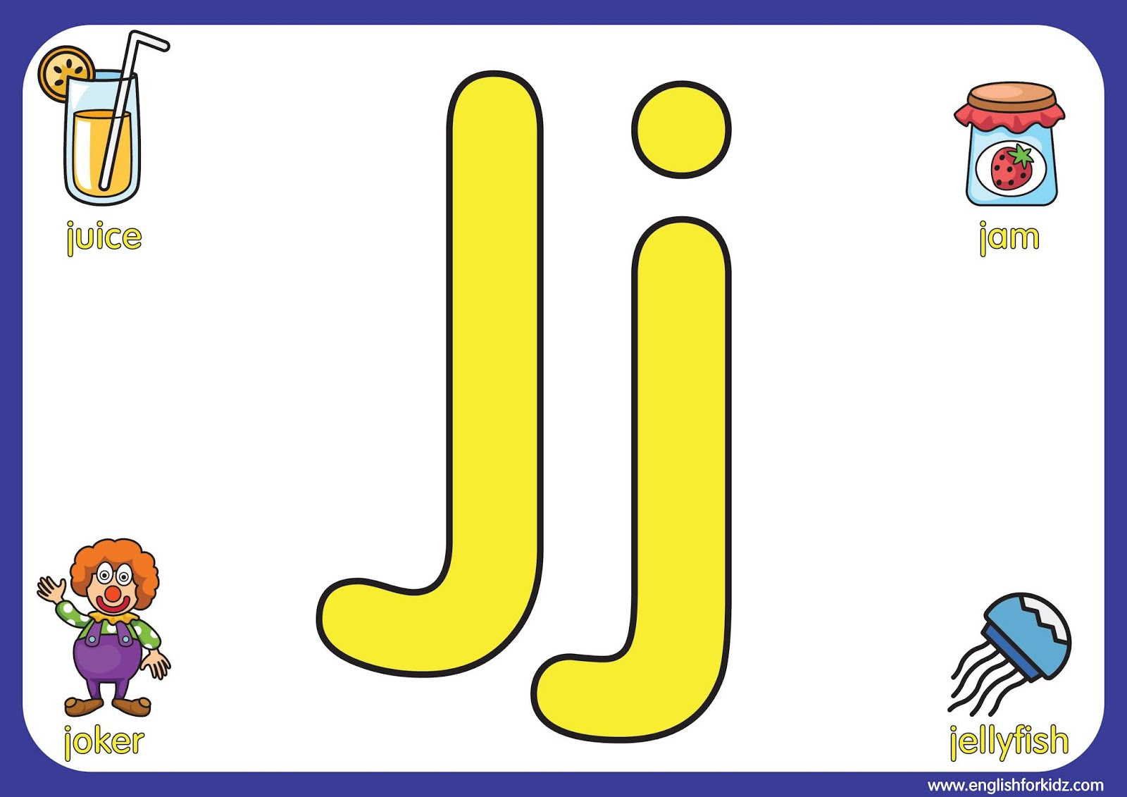 English For Kids Stepstep: Big Printable Alphabet Letters (F To J) for Printable Alphabet Letter J