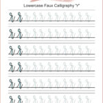 Faux Calligraphy Letter R Practice Sheet   Free Download Throughout Calligraphy Alphabet Practice Sheets