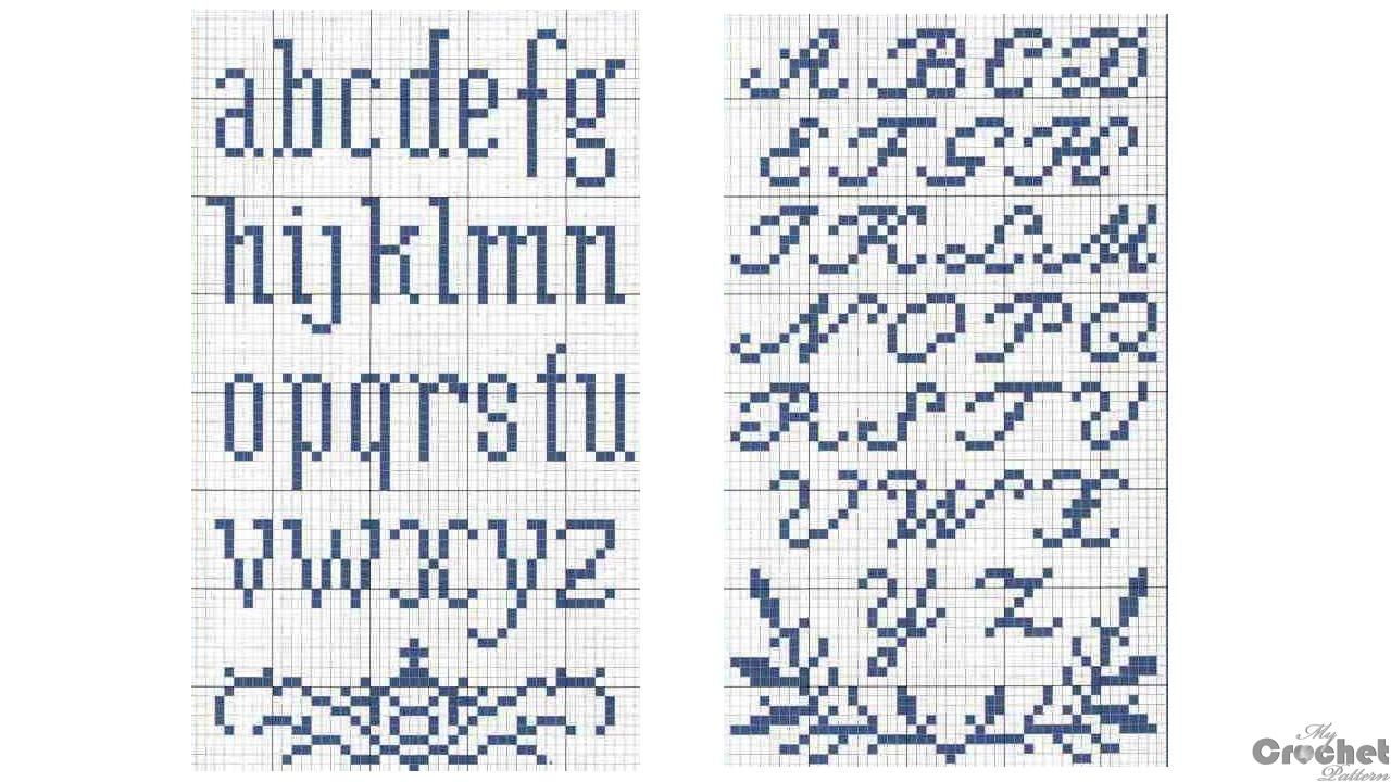 Filet Crochet Alphabet - Mycrochetpattern pertaining to Filet Crochet Alphabet Letters