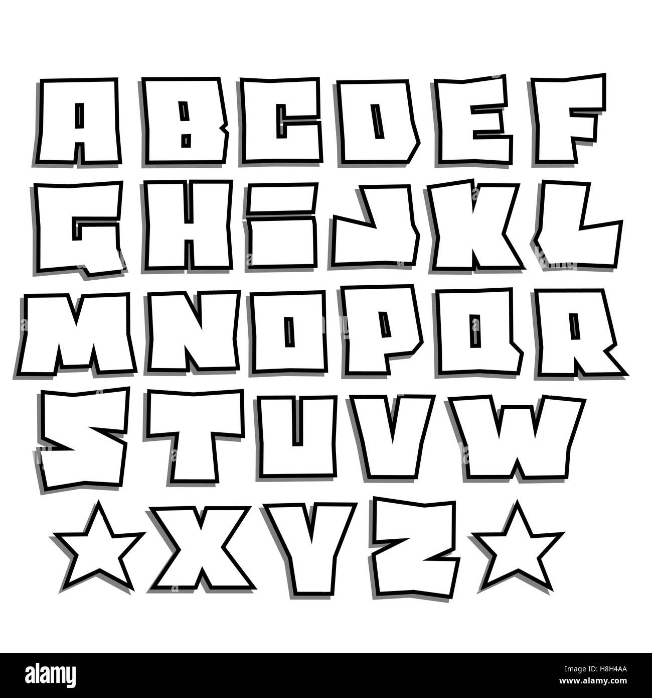 Fonts Alphabet Black And White Stock Photos &amp;amp; Images - Alamy in Alphabet Fonts