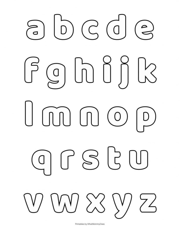 Small Printable Black Letters