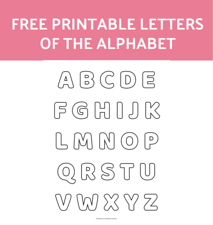 Free Printable Alphabet Letters Cut Out Large