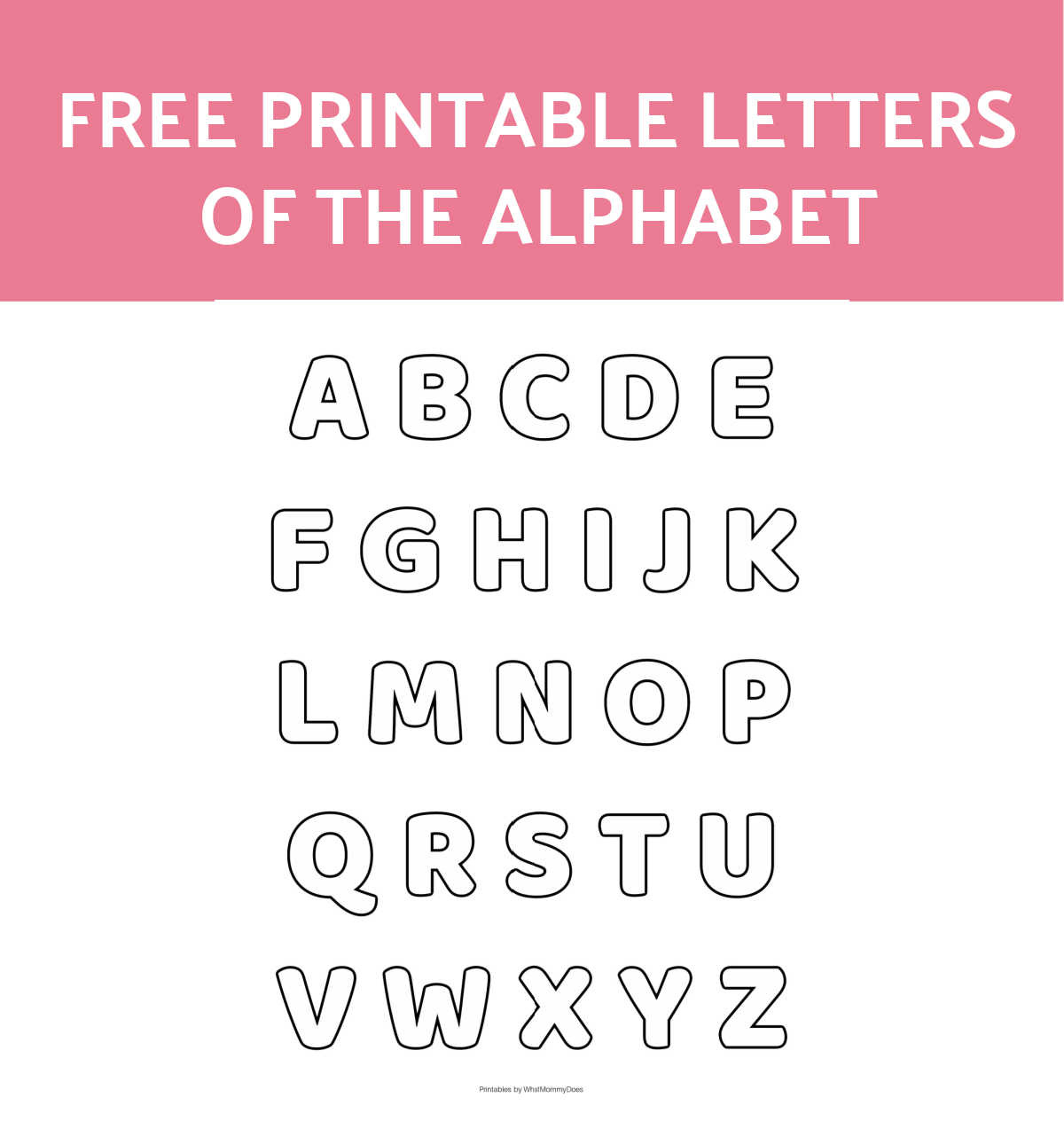 Free Alphabet Printables – Letters, Worksheets, Stencils &amp;amp; Abc with regard to Free Printable Alphabet Letters Cut Out Large