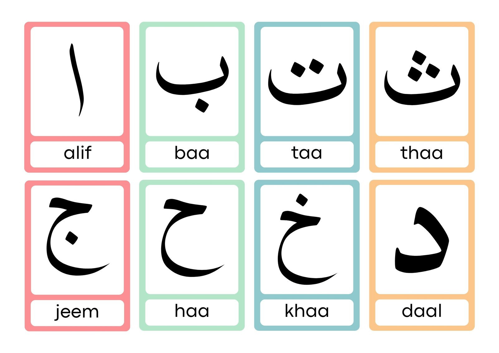 Free And Customizable Arabic Templates | Canva throughout Free Printable Arabic Alphabet Letters