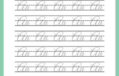 Free And Customizable Cursive Templates | Canva within Free Printable Tracing Cursive Alphabet Worksheets