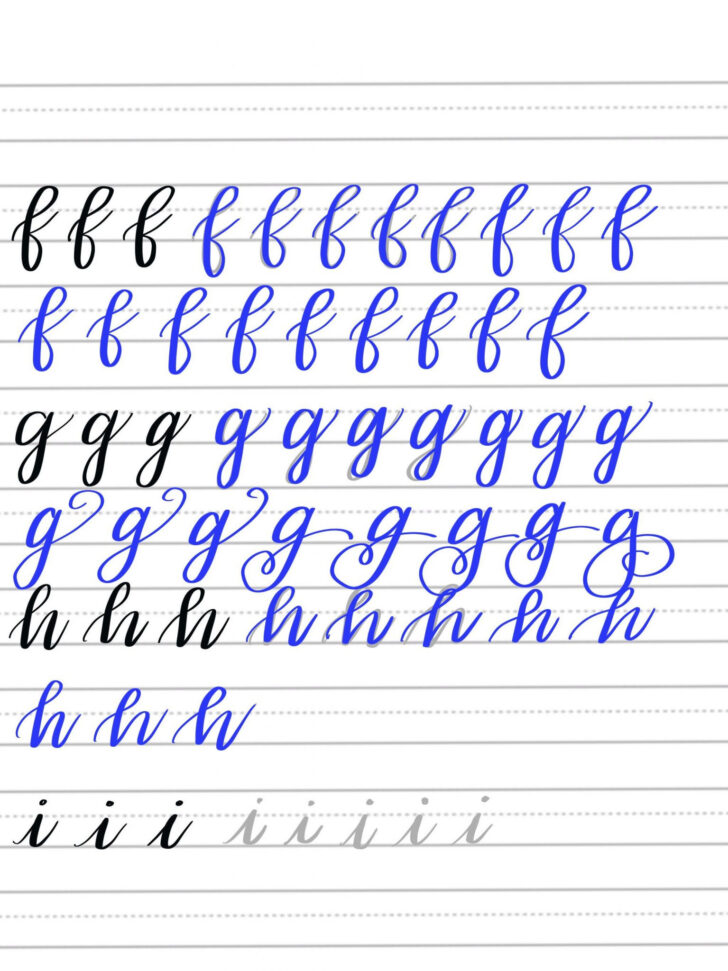 Free Calligraphy Alphabet Practice Sheets